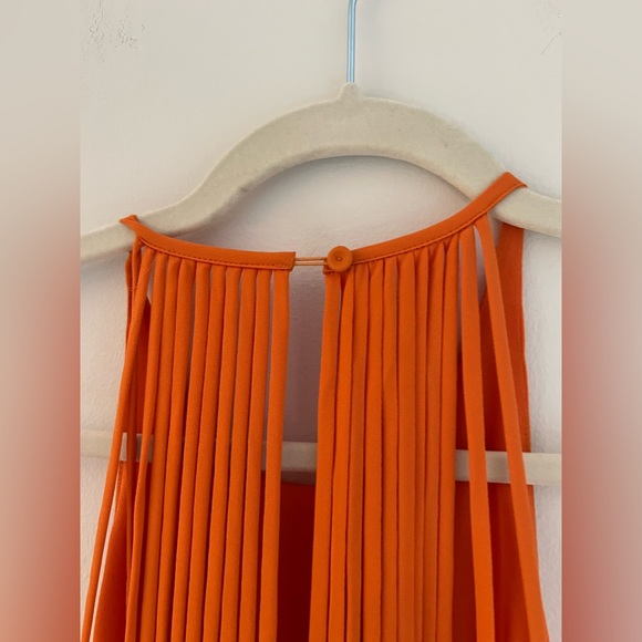 Halston Heritage Orange Dress, Size 0 - Picture 9 of 9